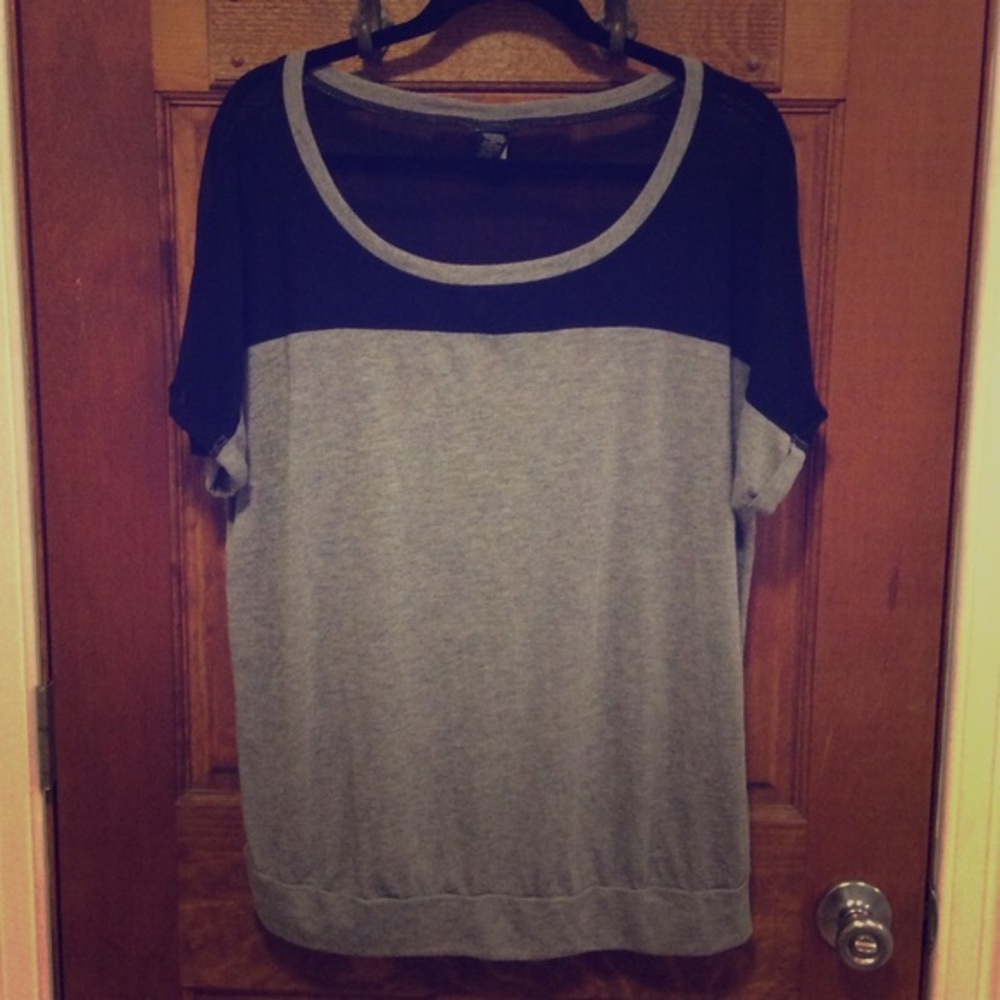 1X Torrid Jersey/Mesh Top
